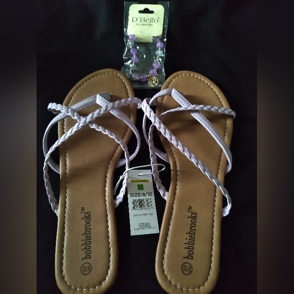 Boobie Brook Criss Cross Braided Sandals - Picture 2 of 5